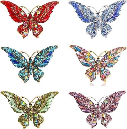 Women's Rhinestone Big Butterfly Brooch Variety Styles